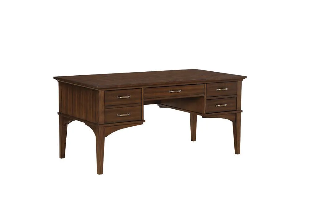 Craftsman Golden Brown Office Desk