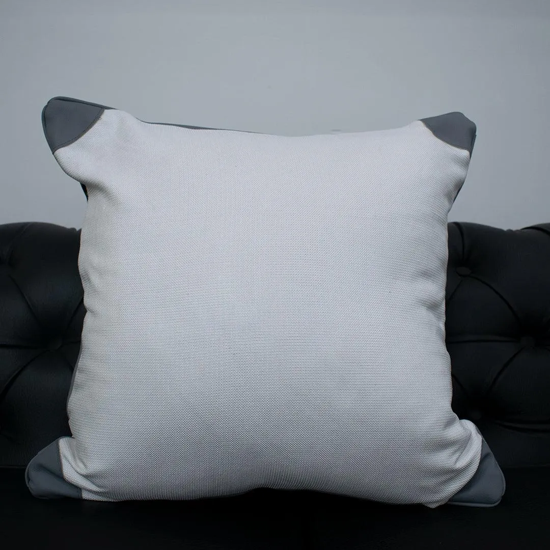 Cushion with Leather work