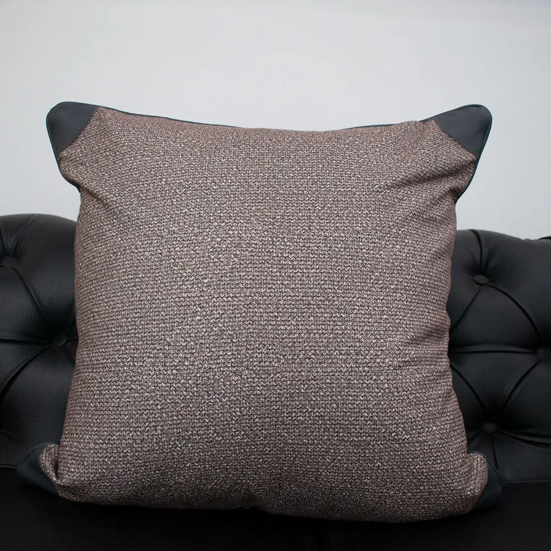 Cushion with Leather work