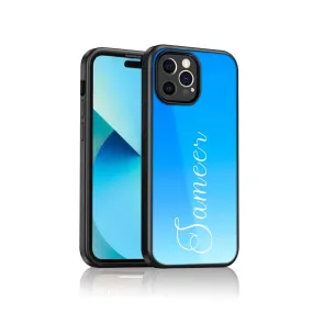 Custom iPhone 12 Pro Case with Name Blue Cover Phone Case - Blue Sea