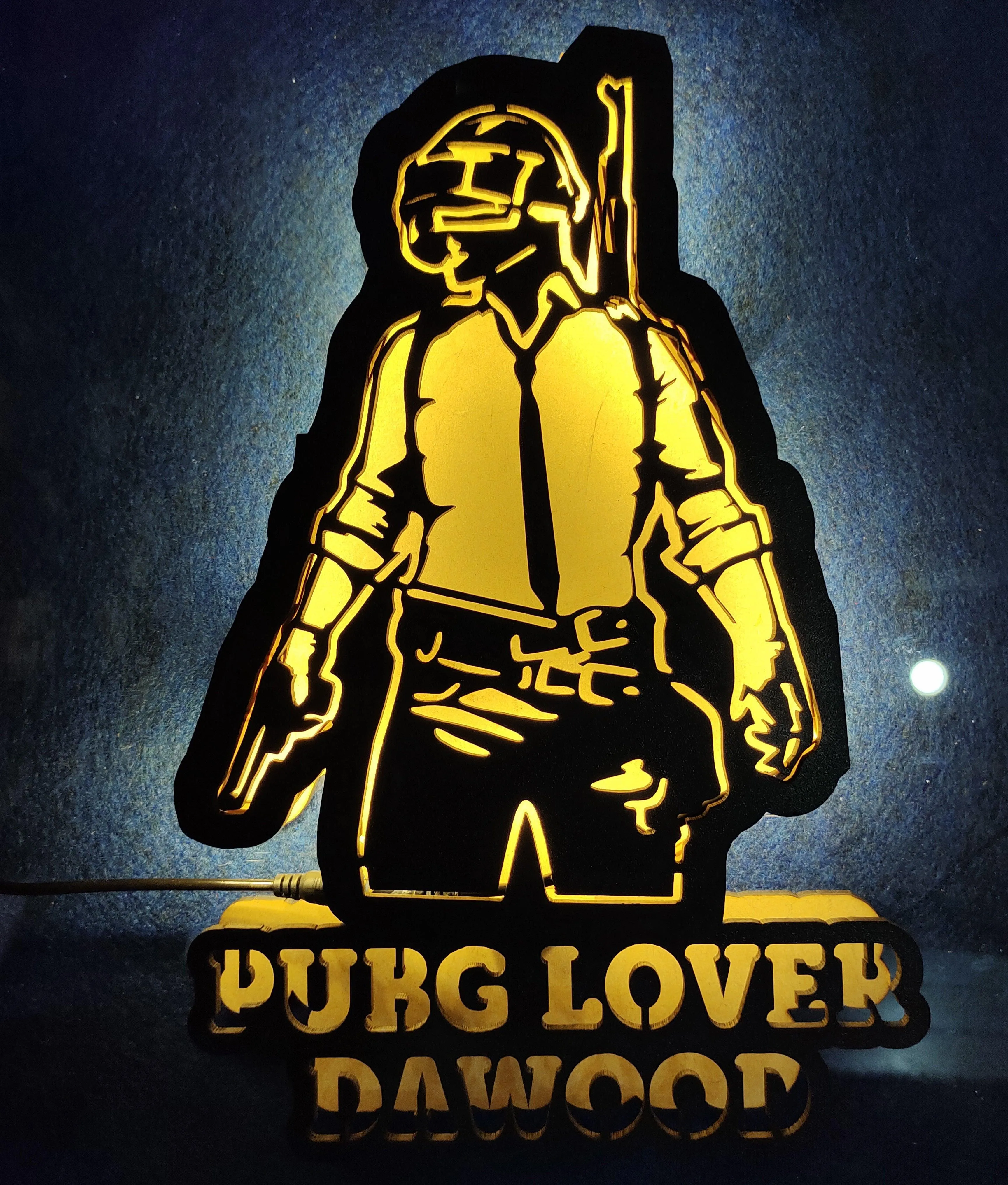 Customized Light Frame For PubG Lovers