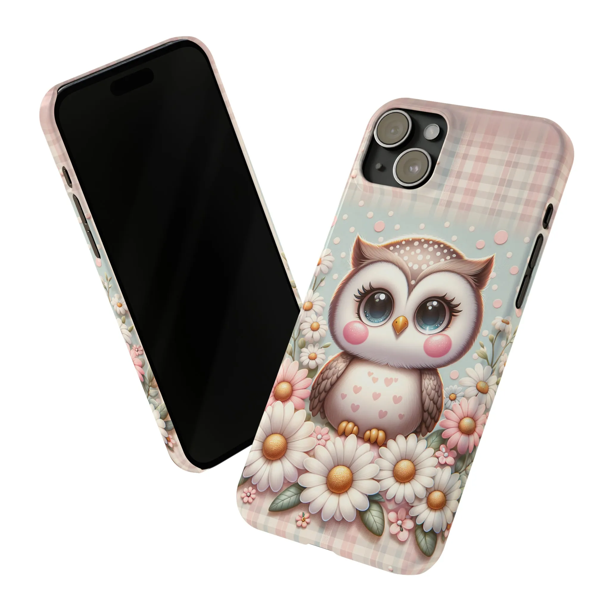 Cute Owl Design Sleek Elegance Wireless-Charging Compatible Phone Case Slim Phone Case compatible with over 20 iphone models