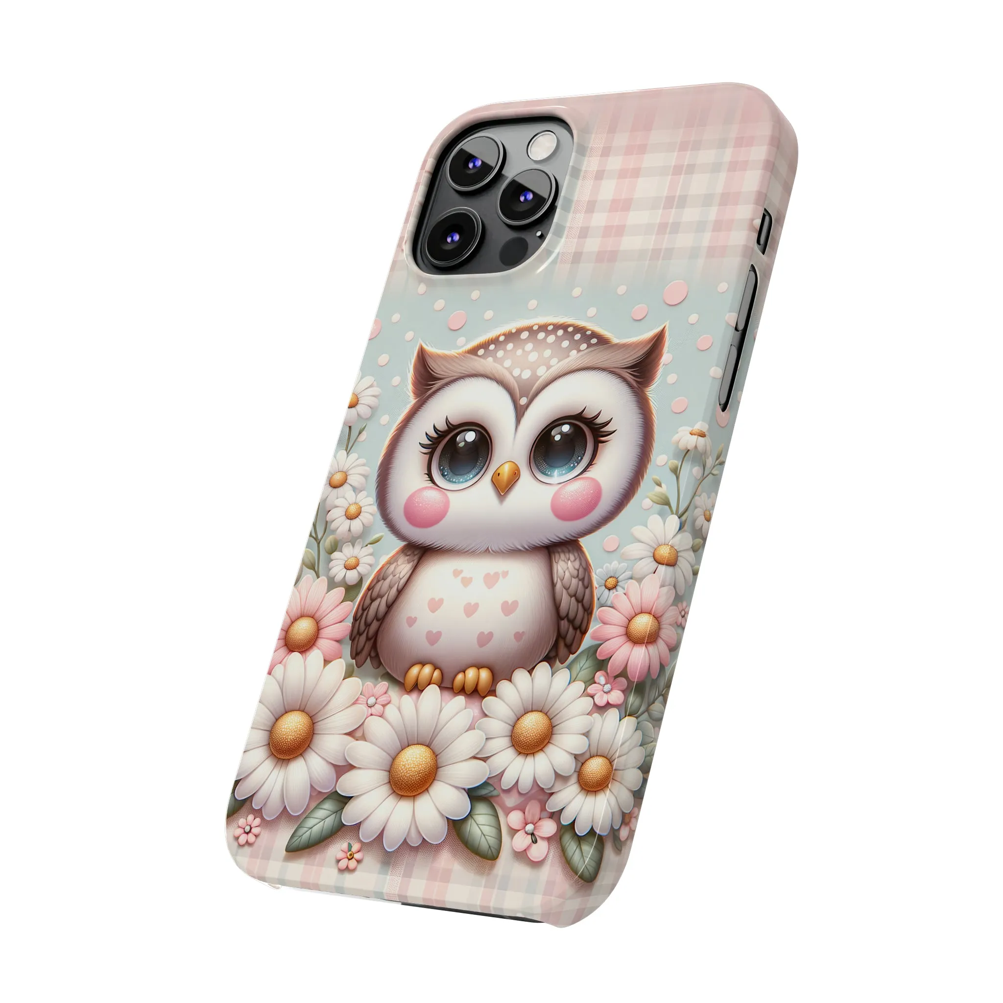 Cute Owl Design Sleek Elegance Wireless-Charging Compatible Phone Case Slim Phone Case compatible with over 20 iphone models