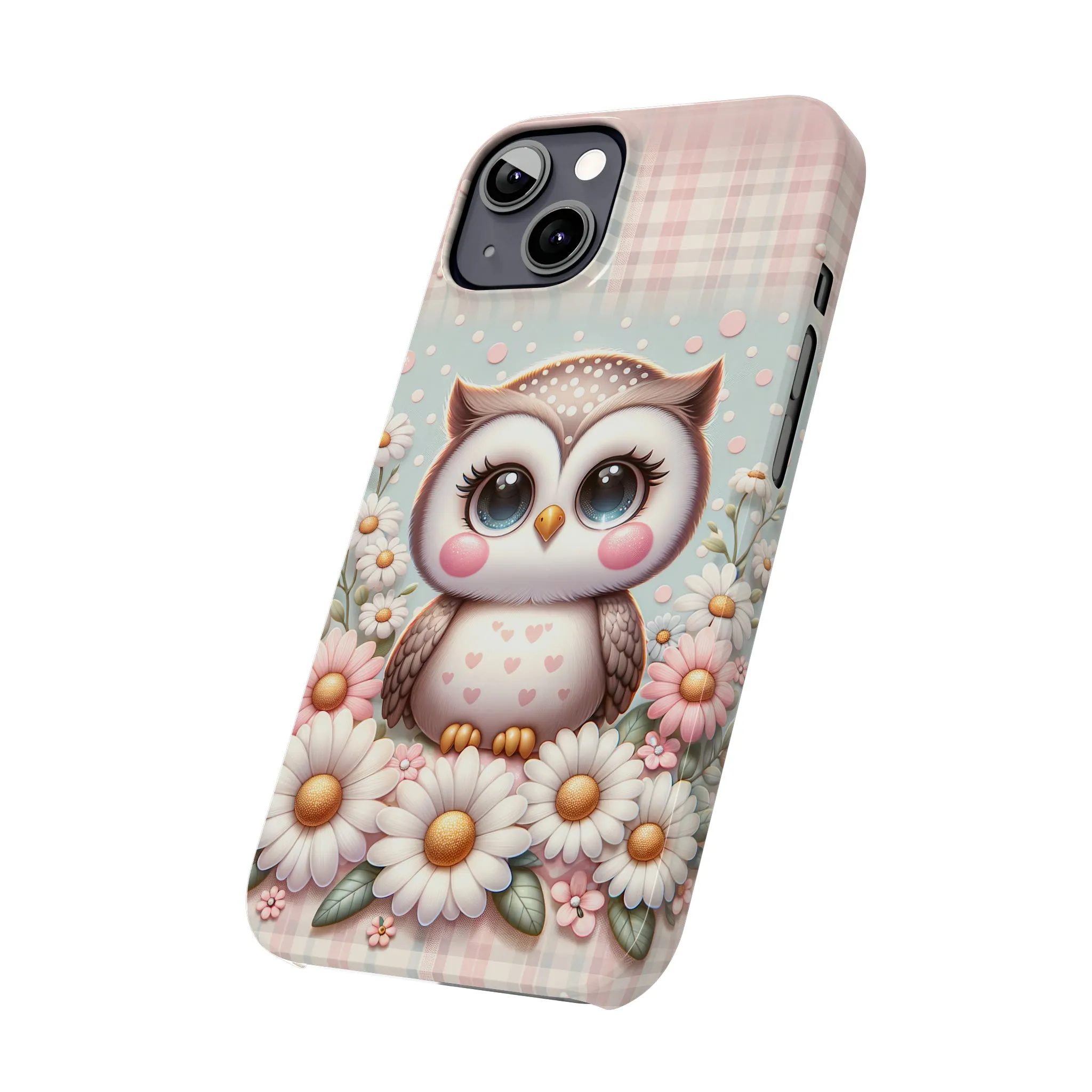 Cute Owl Design Sleek Elegance Wireless-Charging Compatible Phone Case Slim Phone Case compatible with over 20 iphone models