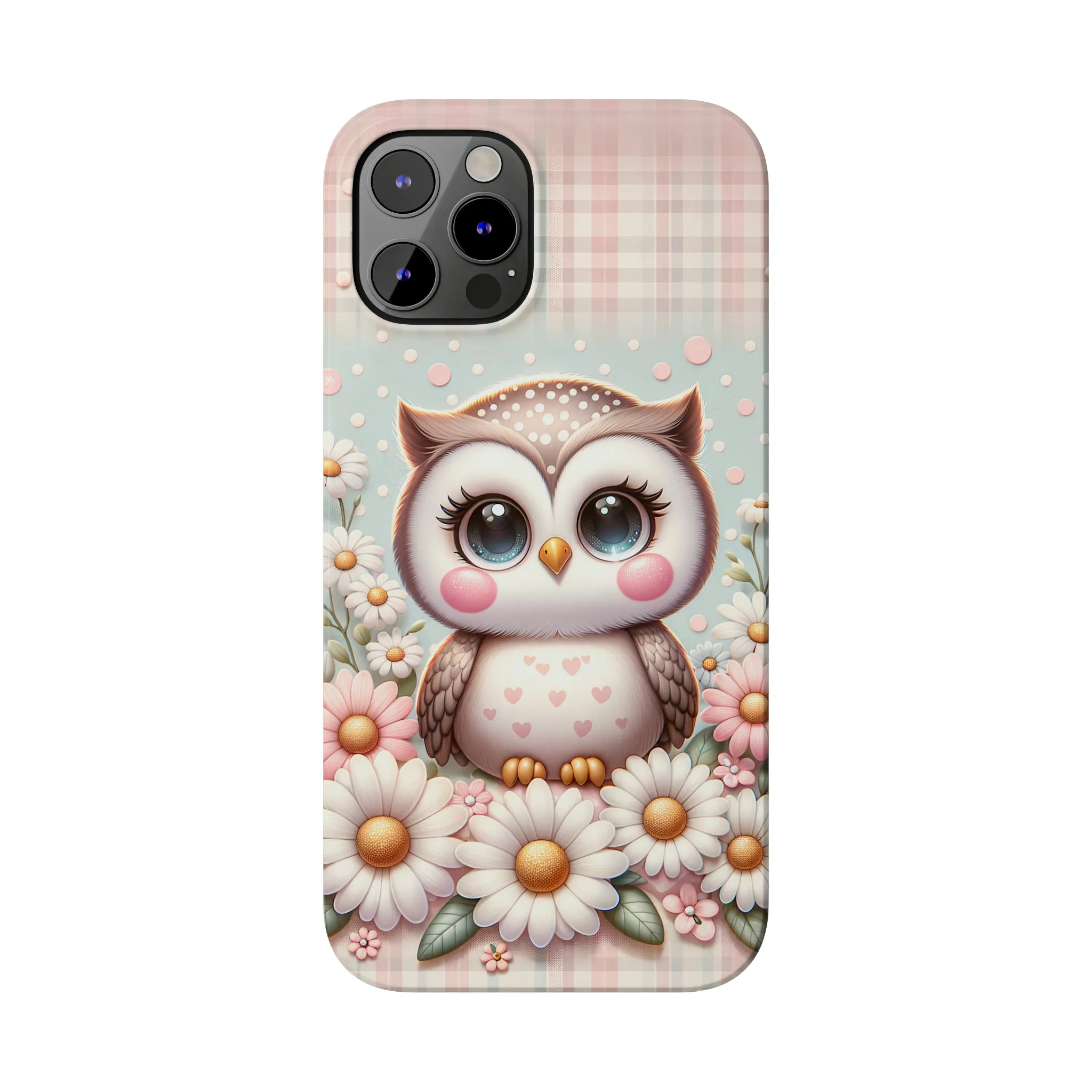 Cute Owl Design Sleek Elegance Wireless-Charging Compatible Phone Case Slim Phone Case compatible with over 20 iphone models