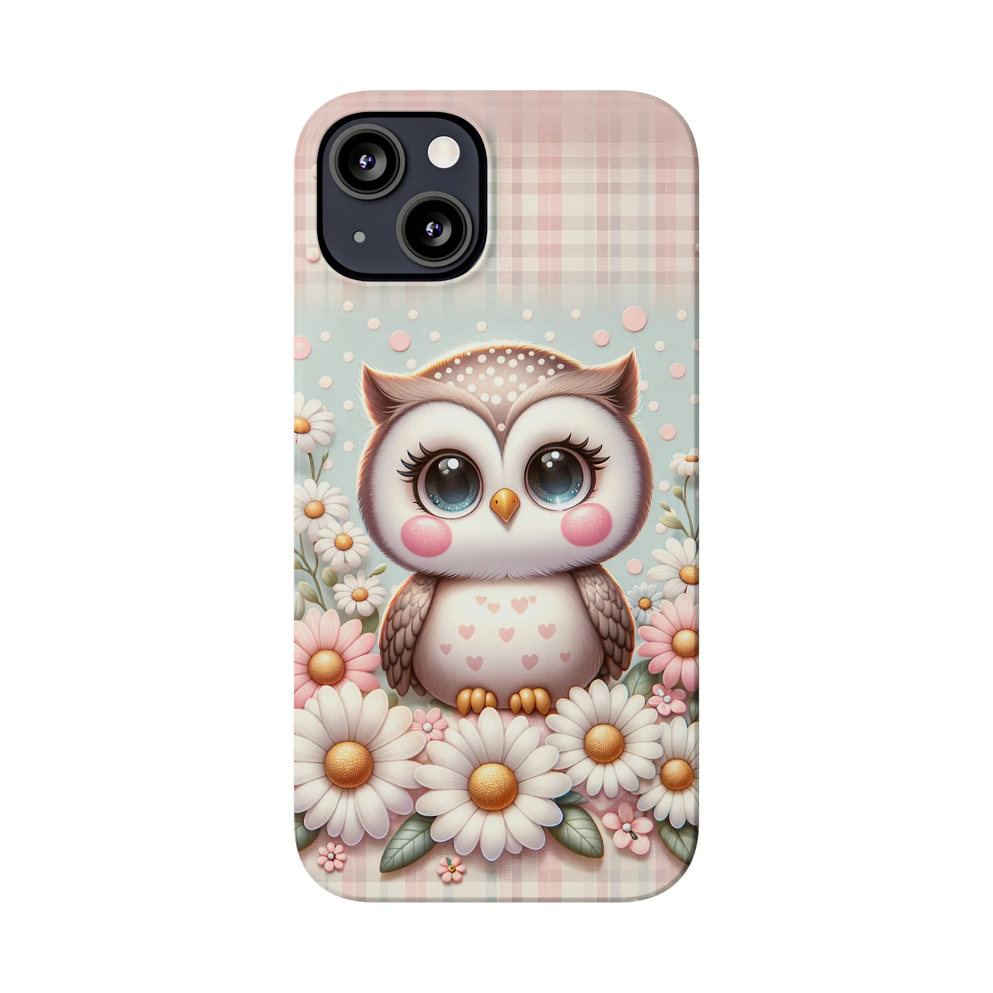 Cute Owl Design Sleek Elegance Wireless-Charging Compatible Phone Case Slim Phone Case compatible with over 20 iphone models