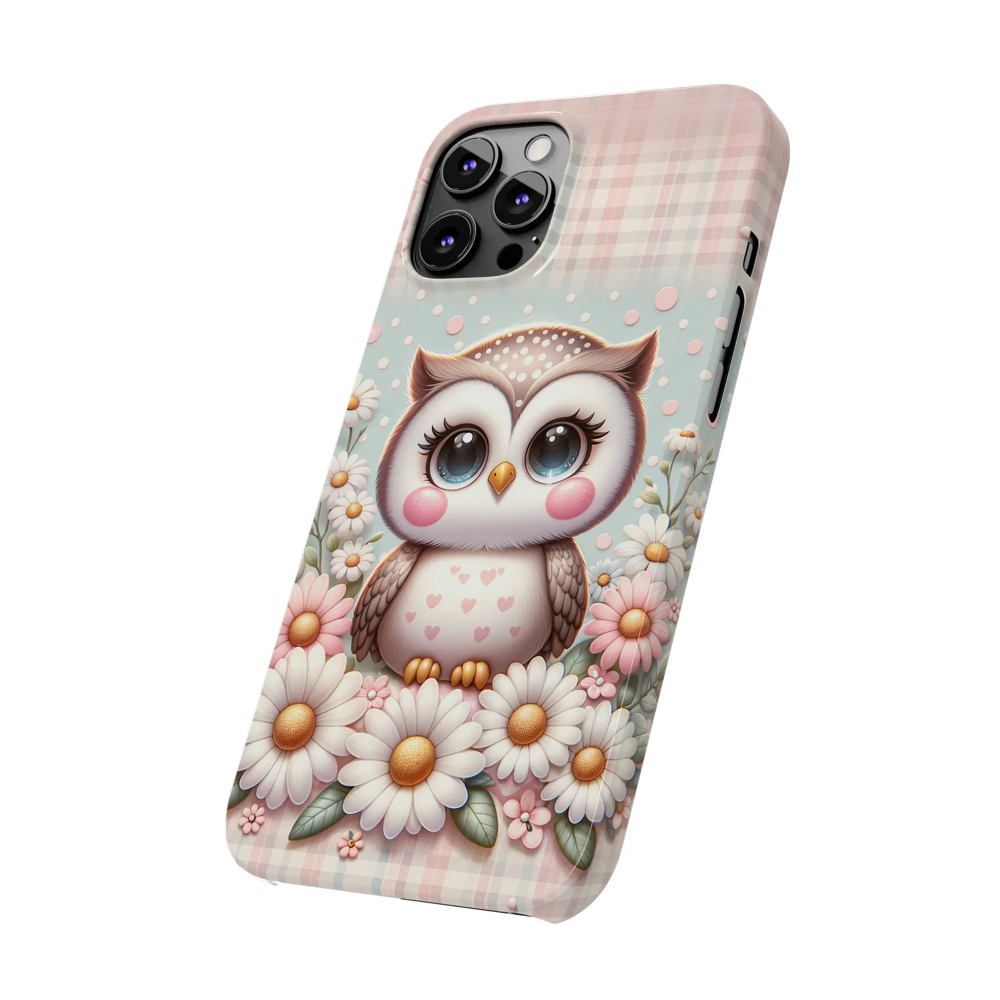 Cute Owl Design Sleek Elegance Wireless-Charging Compatible Phone Case Slim Phone Case compatible with over 20 iphone models