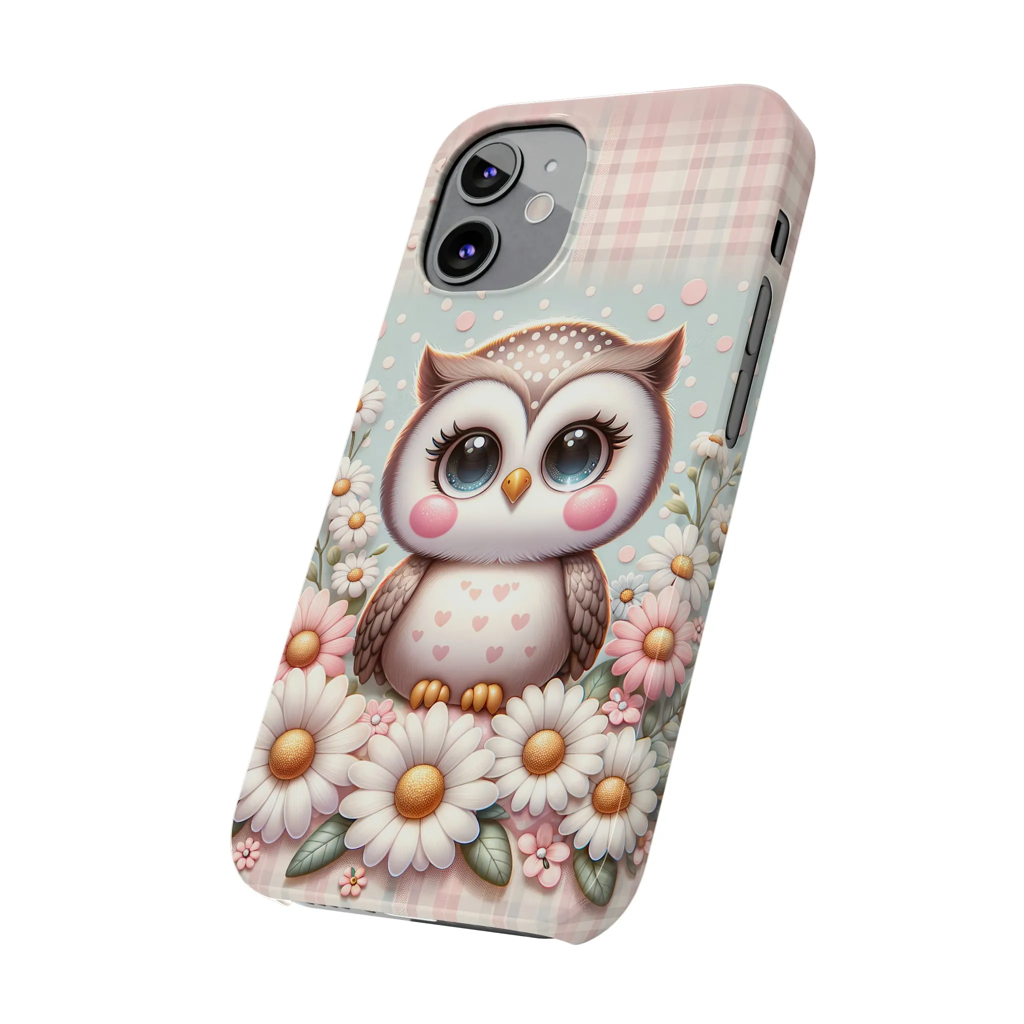 Cute Owl Design Sleek Elegance Wireless-Charging Compatible Phone Case Slim Phone Case compatible with over 20 iphone models