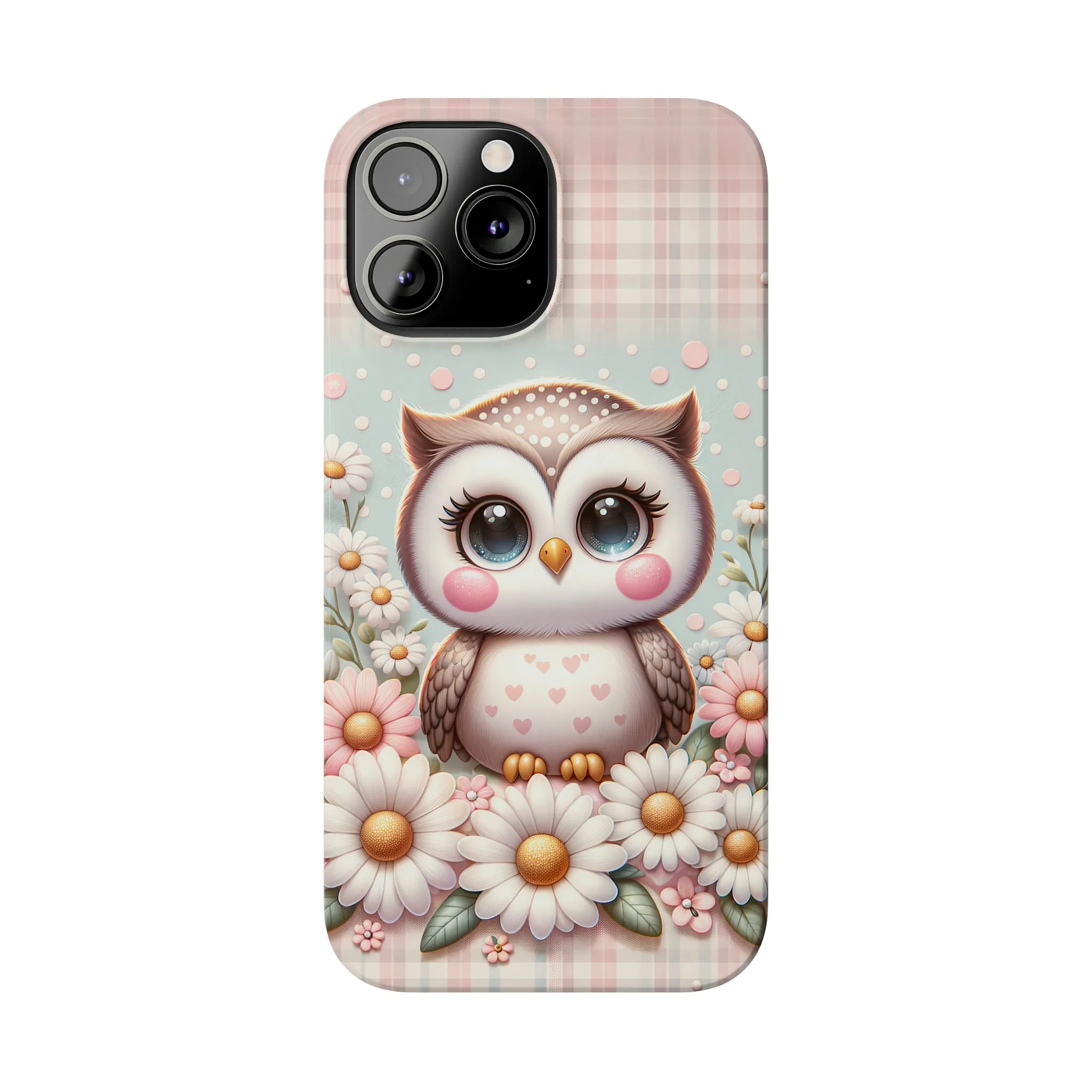 Cute Owl Design Sleek Elegance Wireless-Charging Compatible Phone Case Slim Phone Case compatible with over 20 iphone models