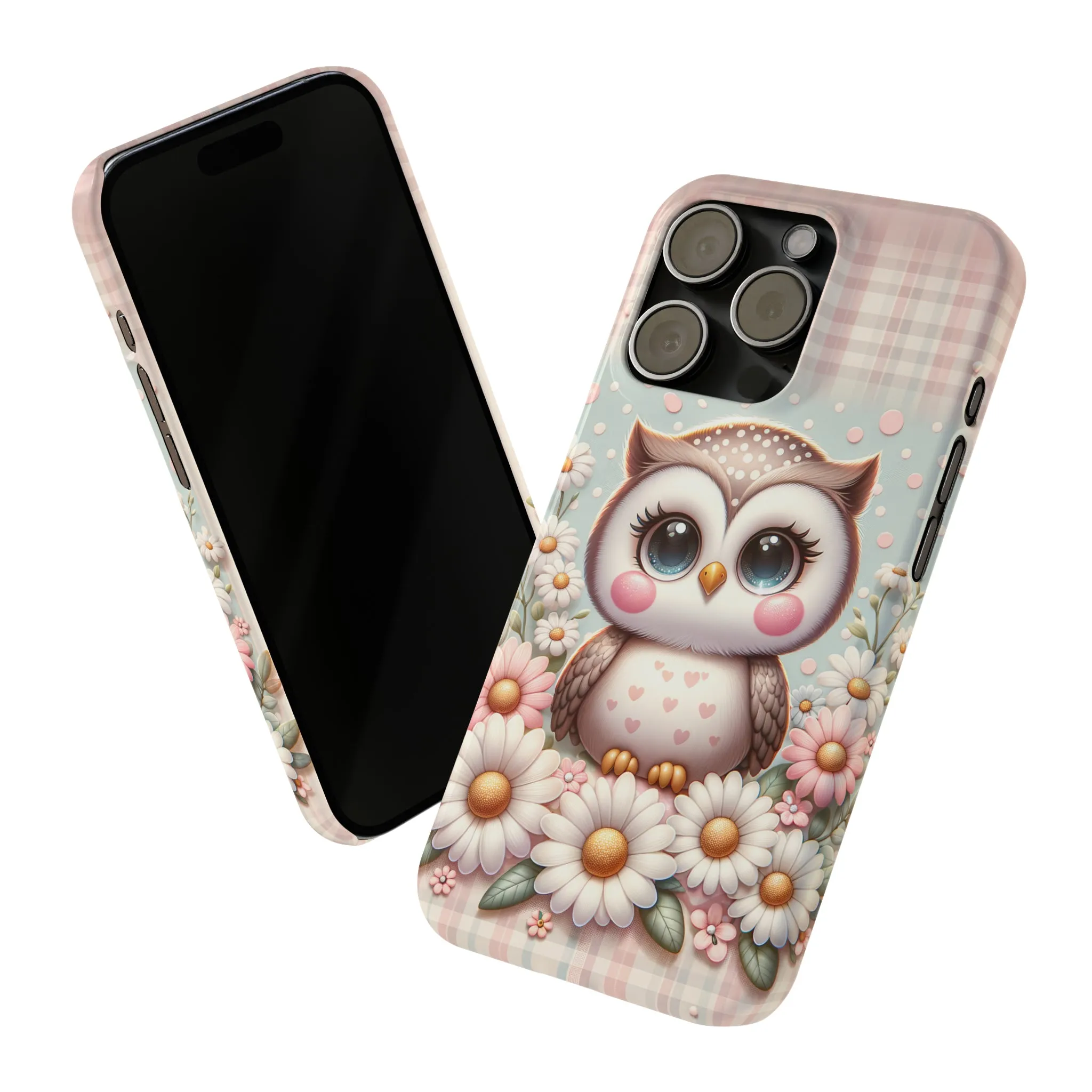 Cute Owl Design Sleek Elegance Wireless-Charging Compatible Phone Case Slim Phone Case compatible with over 20 iphone models