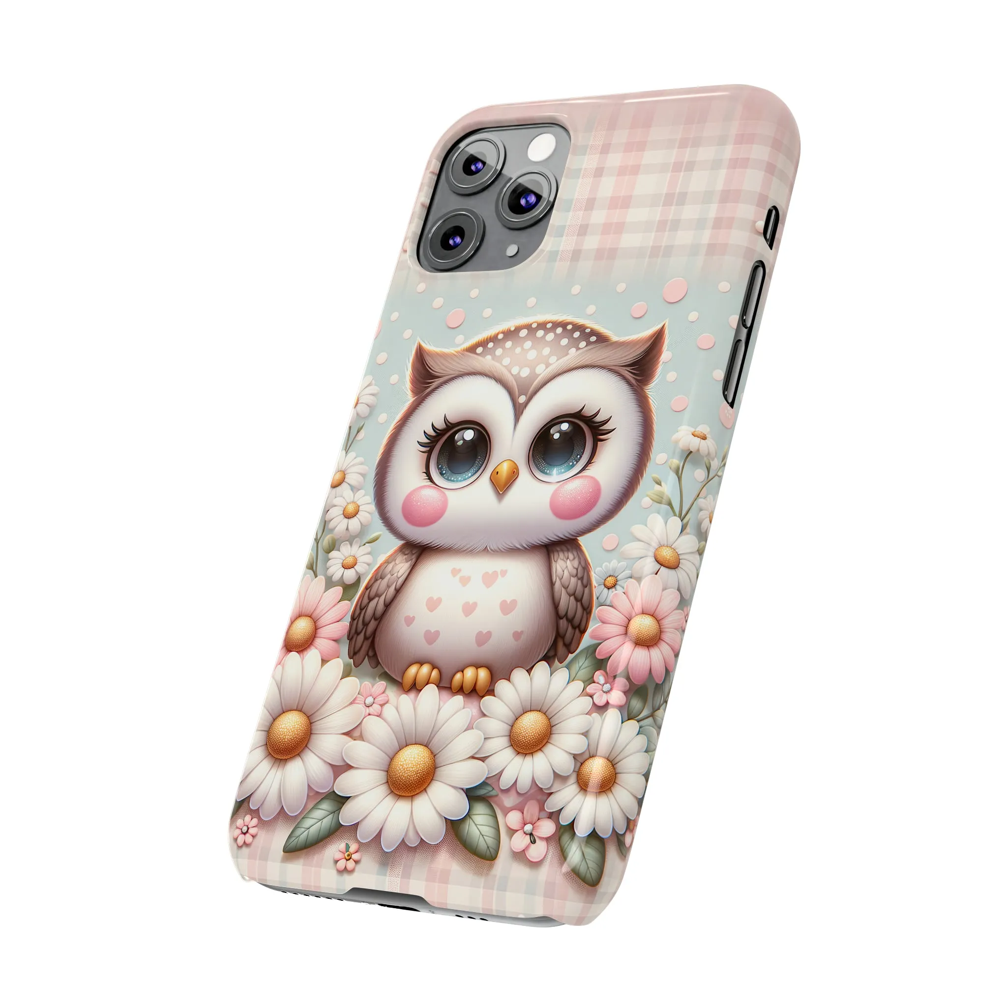 Cute Owl Design Sleek Elegance Wireless-Charging Compatible Phone Case Slim Phone Case compatible with over 20 iphone models