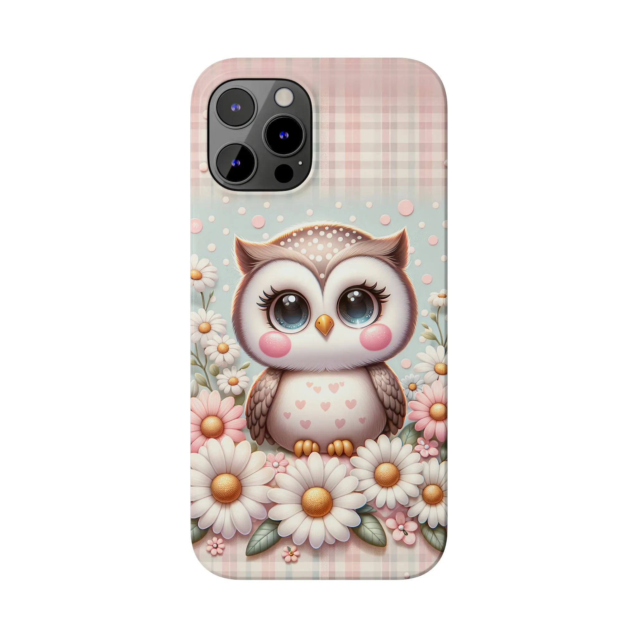 Cute Owl Design Sleek Elegance Wireless-Charging Compatible Phone Case Slim Phone Case compatible with over 20 iphone models