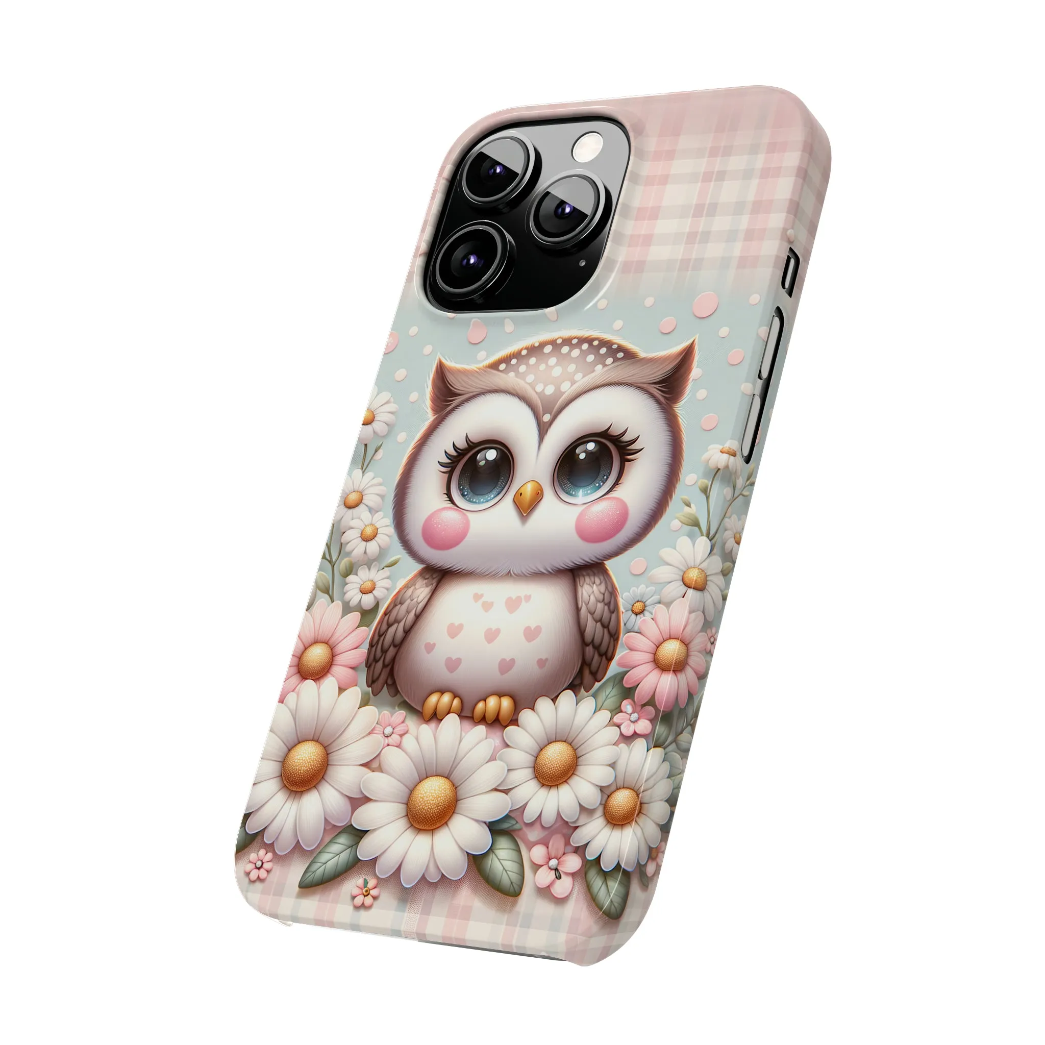 Cute Owl Design Sleek Elegance Wireless-Charging Compatible Phone Case Slim Phone Case compatible with over 20 iphone models