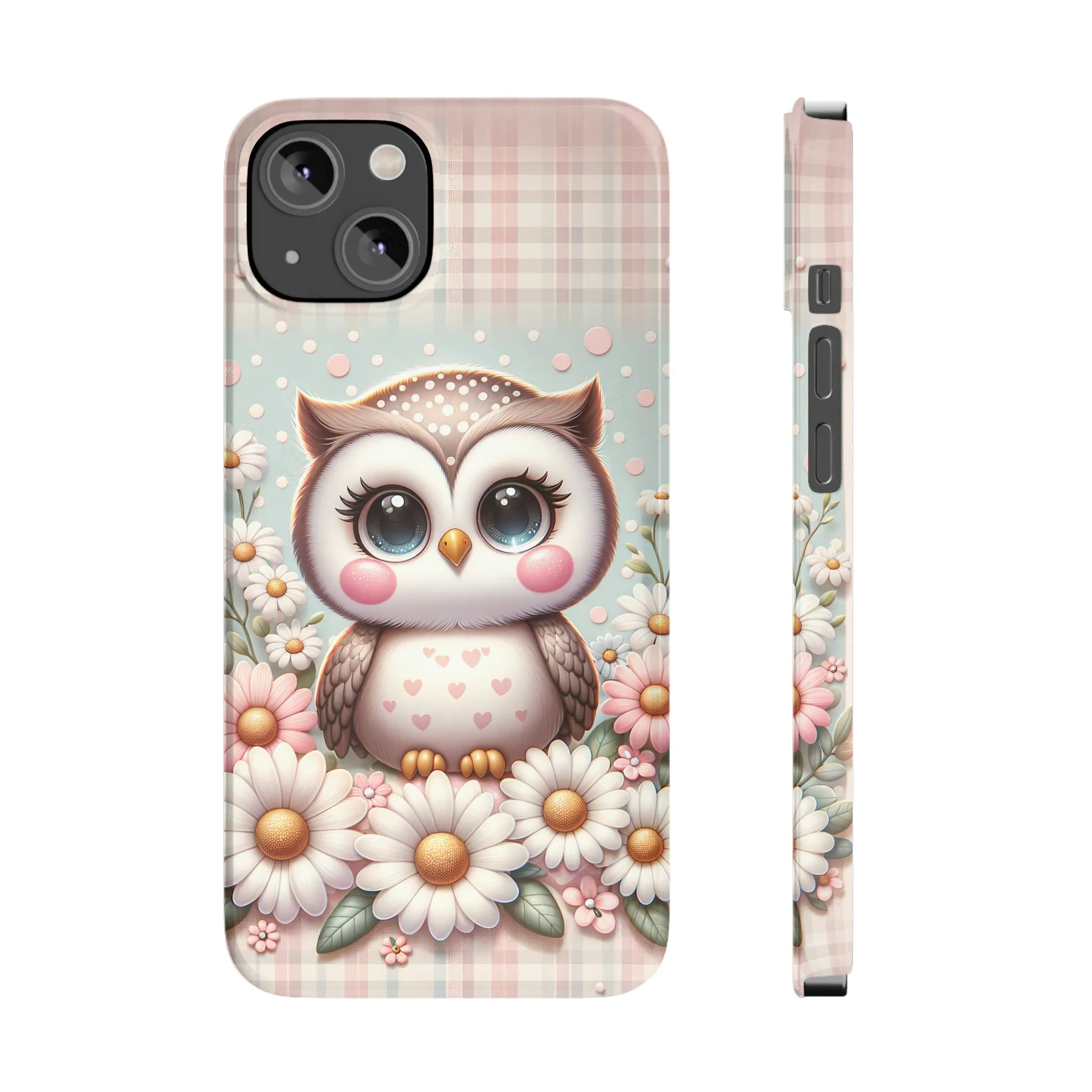 Cute Owl Design Sleek Elegance Wireless-Charging Compatible Phone Case Slim Phone Case compatible with over 20 iphone models