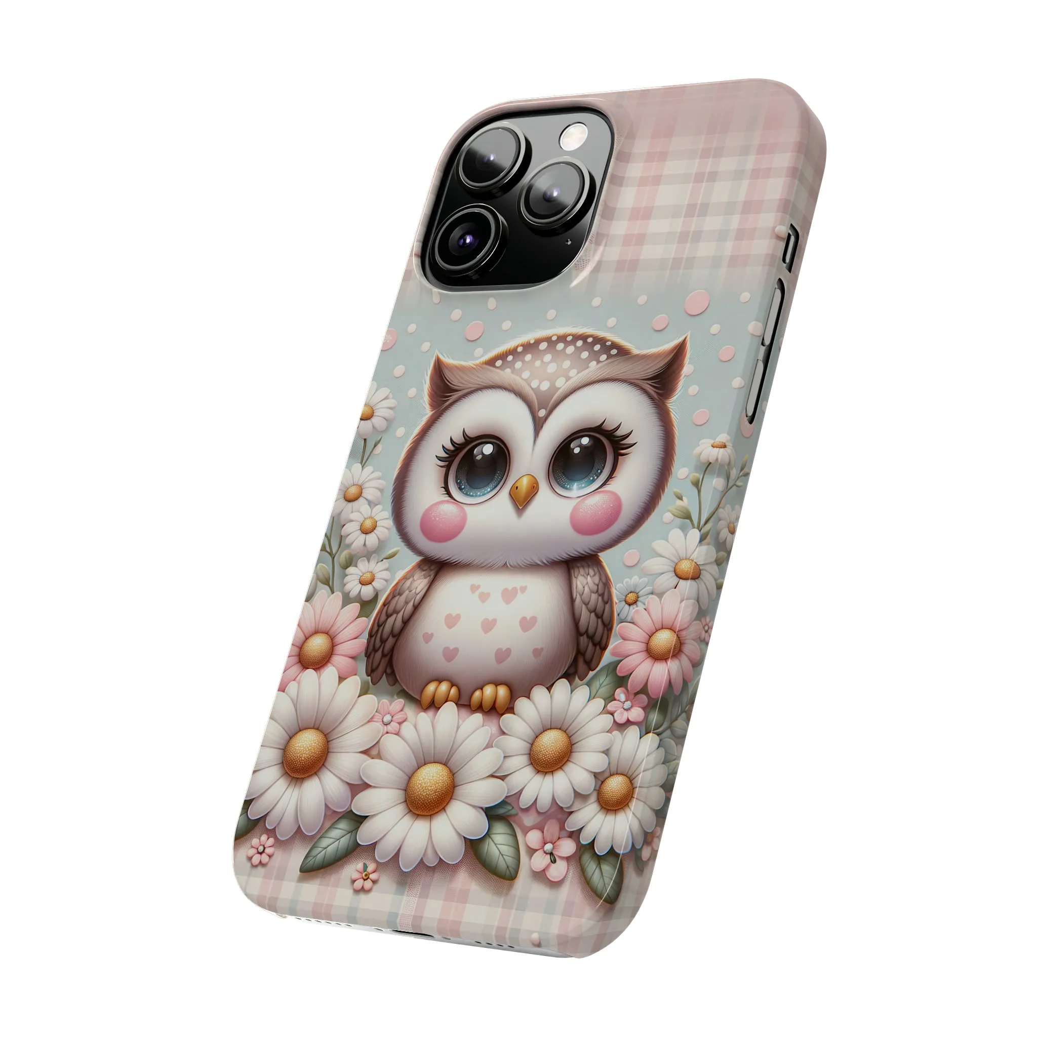 Cute Owl Design Sleek Elegance Wireless-Charging Compatible Phone Case Slim Phone Case compatible with over 20 iphone models