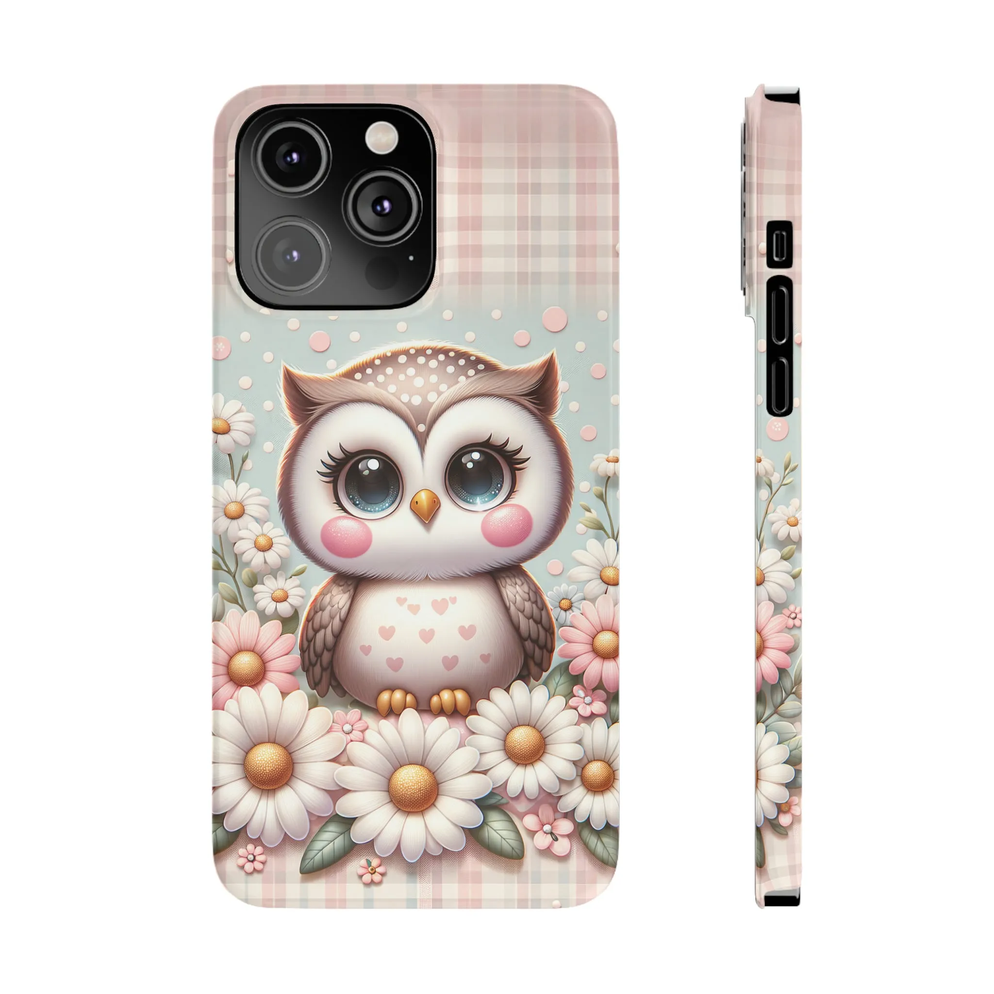 Cute Owl Design Sleek Elegance Wireless-Charging Compatible Phone Case Slim Phone Case compatible with over 20 iphone models