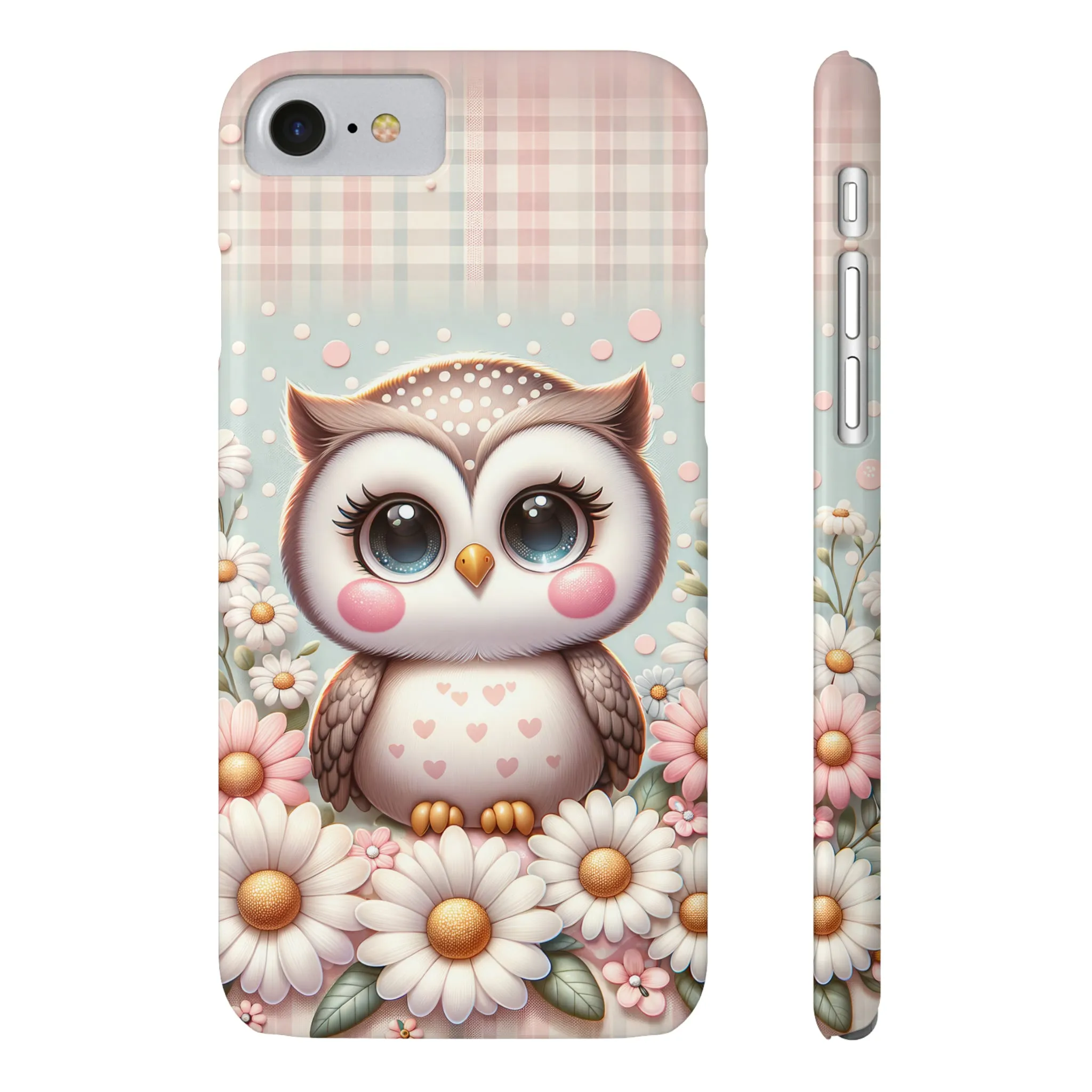 Cute Owl Design Sleek Elegance Wireless-Charging Compatible Phone Case Slim Phone Case compatible with over 20 iphone models