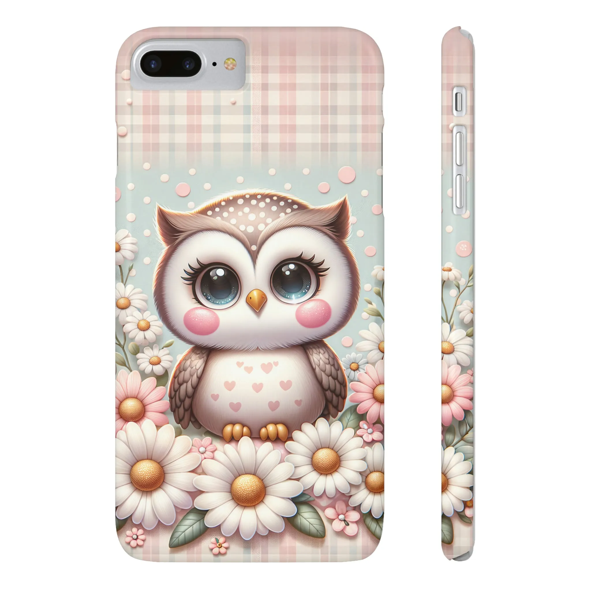 Cute Owl Design Sleek Elegance Wireless-Charging Compatible Phone Case Slim Phone Case compatible with over 20 iphone models