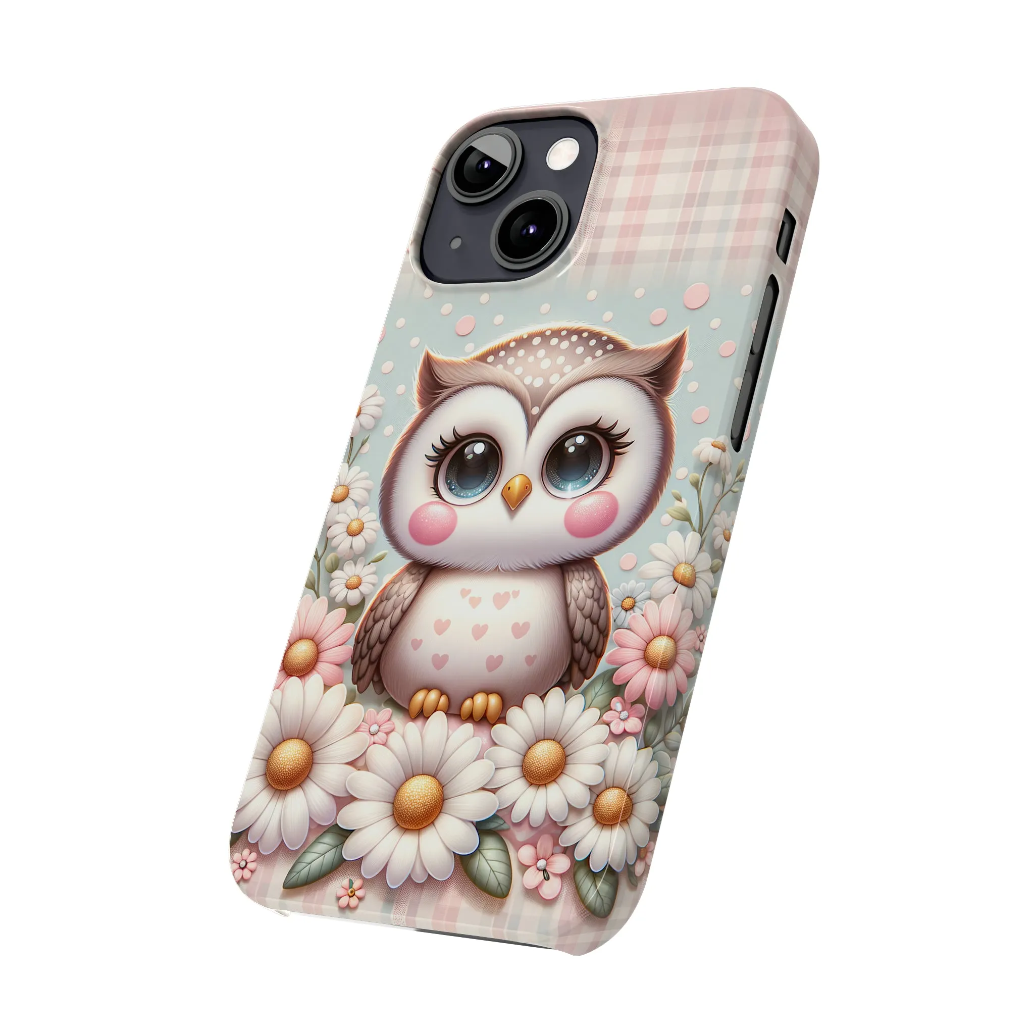 Cute Owl Design Sleek Elegance Wireless-Charging Compatible Phone Case Slim Phone Case compatible with over 20 iphone models