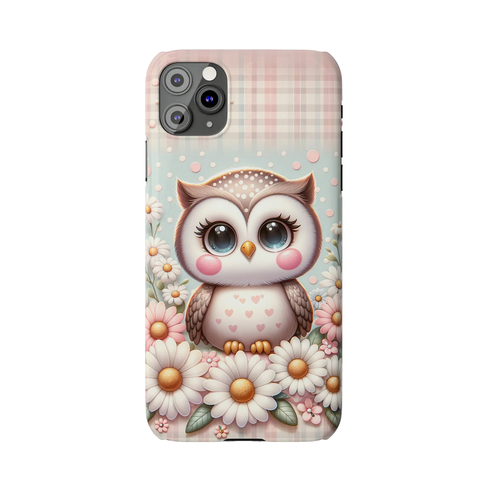 Cute Owl Design Sleek Elegance Wireless-Charging Compatible Phone Case Slim Phone Case compatible with over 20 iphone models