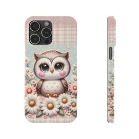 Cute Owl Design Sleek Elegance Wireless-Charging Compatible Phone Case Slim Phone Case compatible with over 20 iphone models