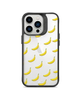 DailyObjects Banana Icon Black Hybrid Clear Case Cover For iPhone 13 Pro Max