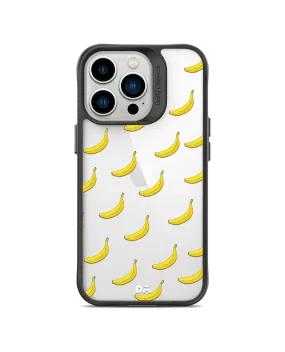 DailyObjects Banana Icon Black Hybrid Clear Phone Case Cover For iPhone 14 Pro