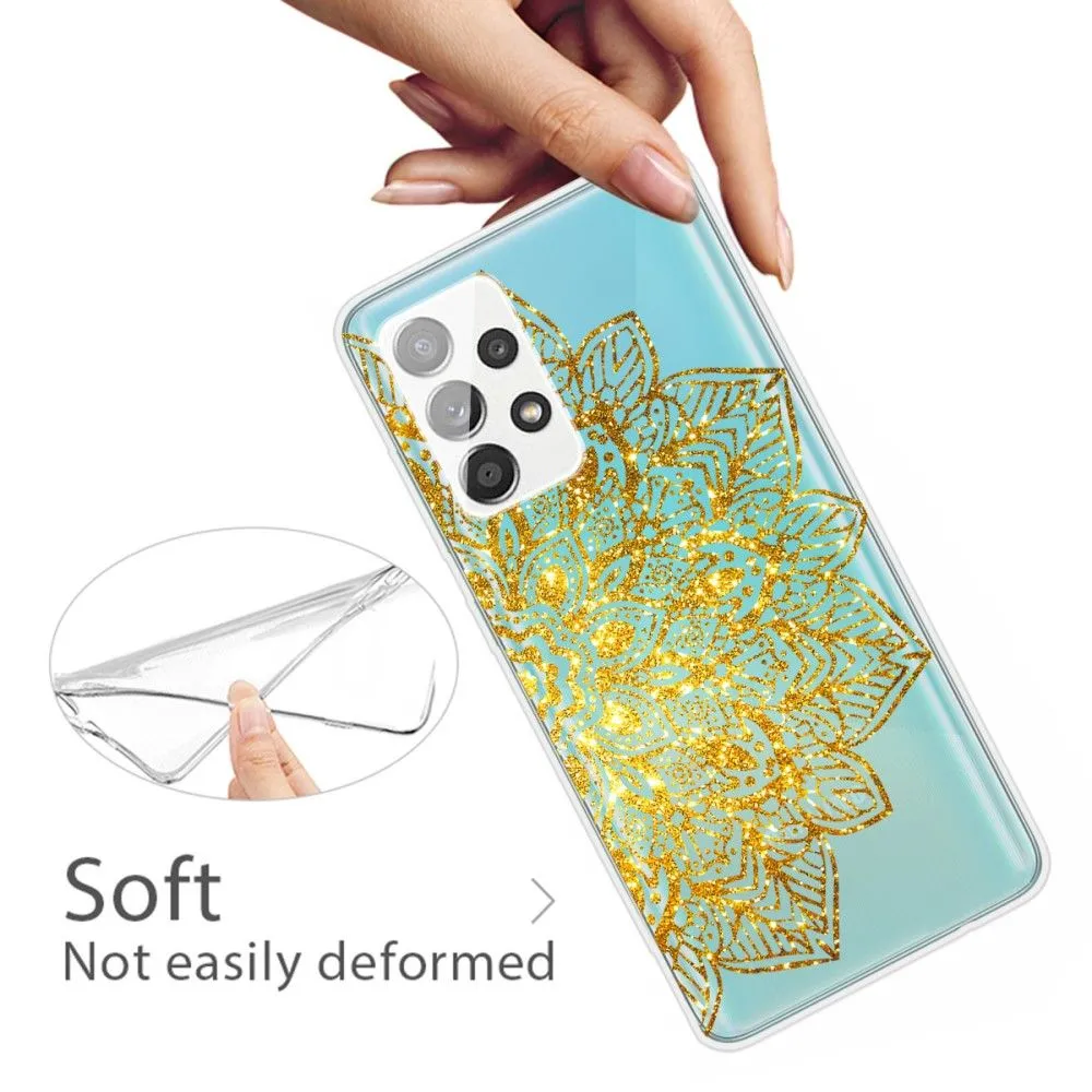 Deco Samsung Galaxy A32 case - Golden Glitter Leaves