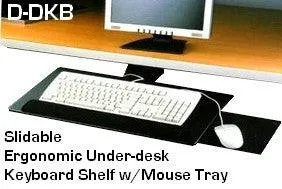 DKBDK Slidable Underdesk Ergonomic Keyboard Shelf w/Mouse Tray