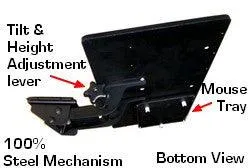 DKBDK Slidable Underdesk Ergonomic Keyboard Shelf w/Mouse Tray