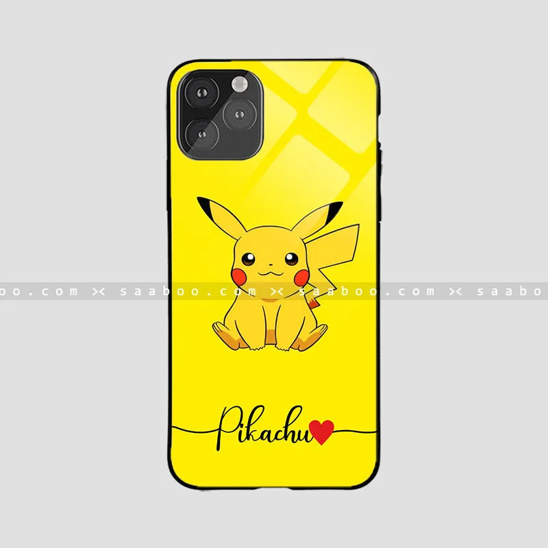 Glossy Protective Case With Pikachu Name