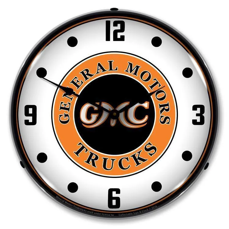 GMC Trucks Backlit LED Clock