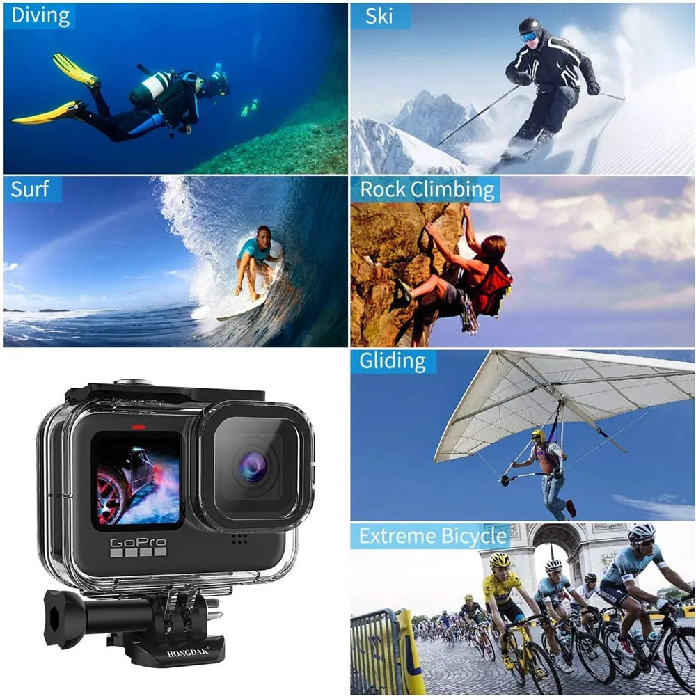 GoPro Hero 11 10 9 Black Case Waterproof 60M Housing Diving Protective For Go Pro 9 10 GoPro9 Underwater Dive Cover Accessories