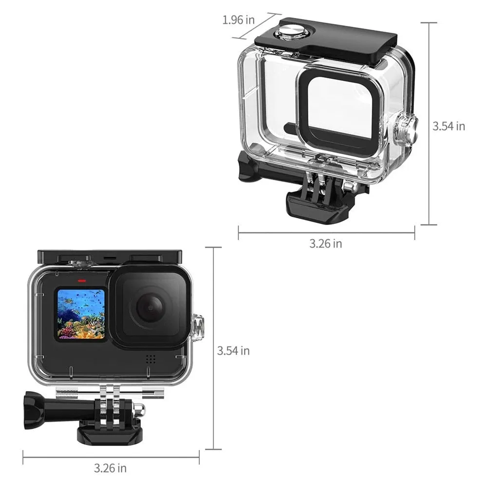 GoPro Hero 11 10 9 Black Case Waterproof 60M Housing Diving Protective For Go Pro 9 10 GoPro9 Underwater Dive Cover Accessories