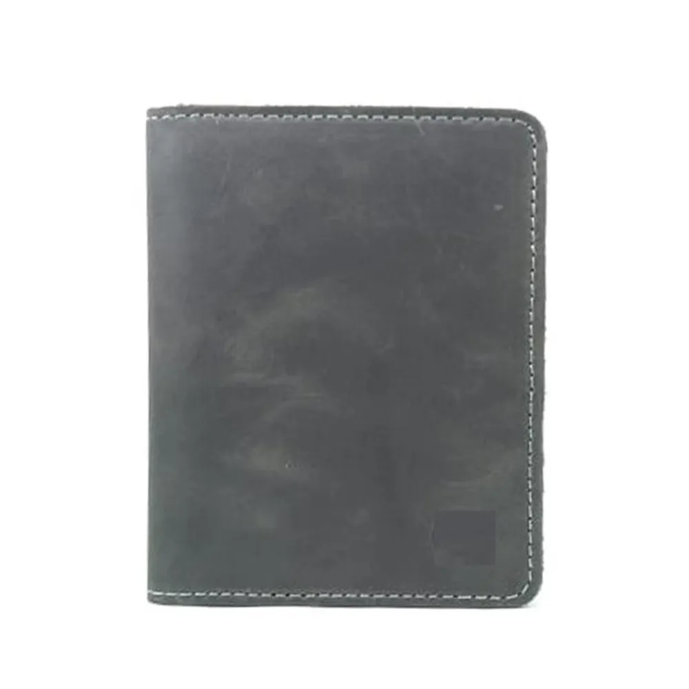 Grey Leather Passport Cover