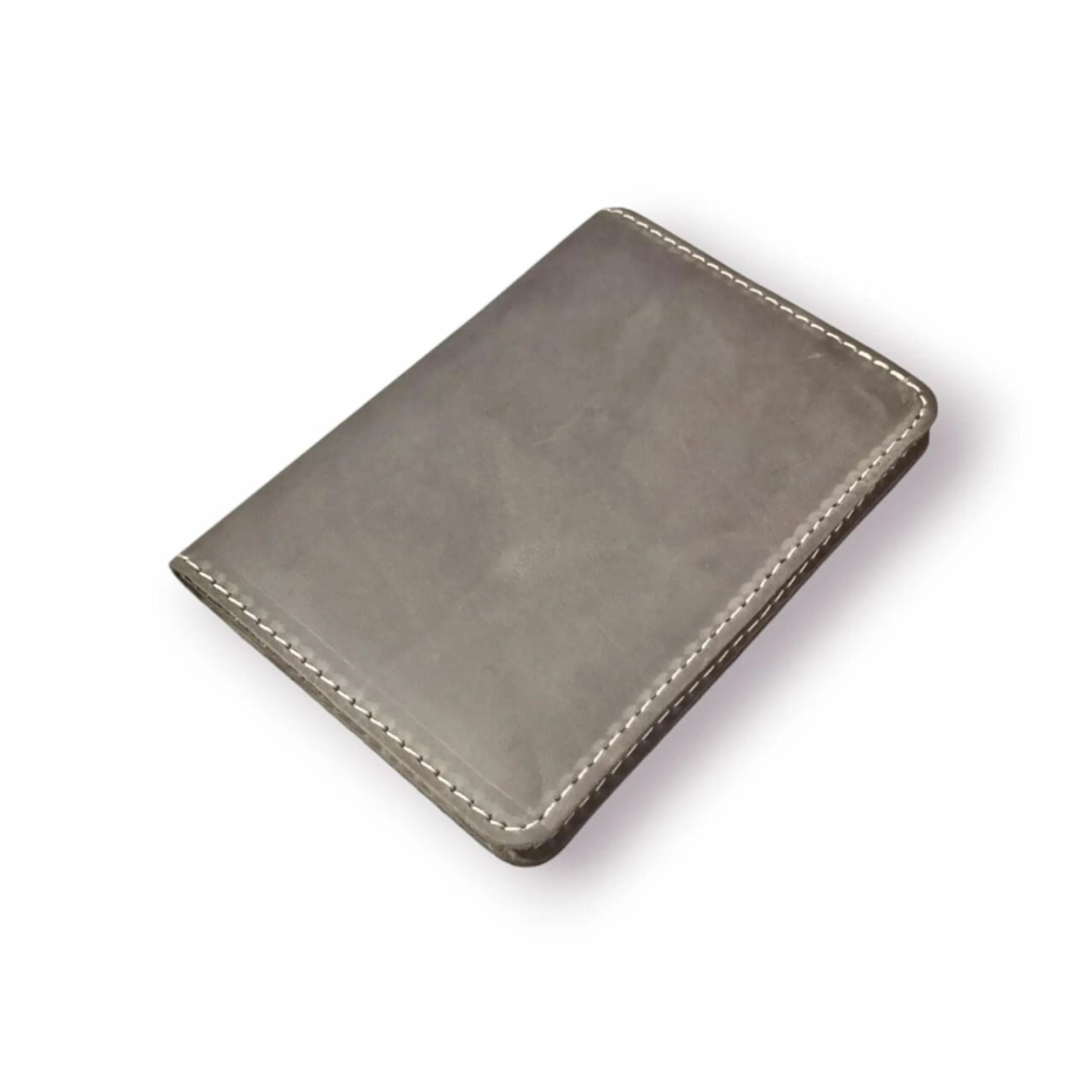 Grey Leather Passport Cover