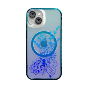 Indigo Infusion | Protective MagSafe Case | Ombre Bouquet Collection for Apple iPhone 14 Series