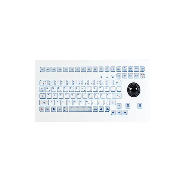 InduKey TKS-088c-TB38-MODUL Metal Dome Keyboard with Integrated Trackball