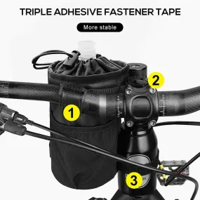 Insulated Bicycle Bag Bike Bottle Holder Cycling Water Bottle Cover Heavy Duty Drink Bottle Storage Bag Carrier Pouch MTB Bike Kettle Handlebar Bag Protective Case