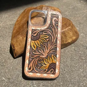 iPhone 14/15 Pro Max Tooled Leather Phone Case