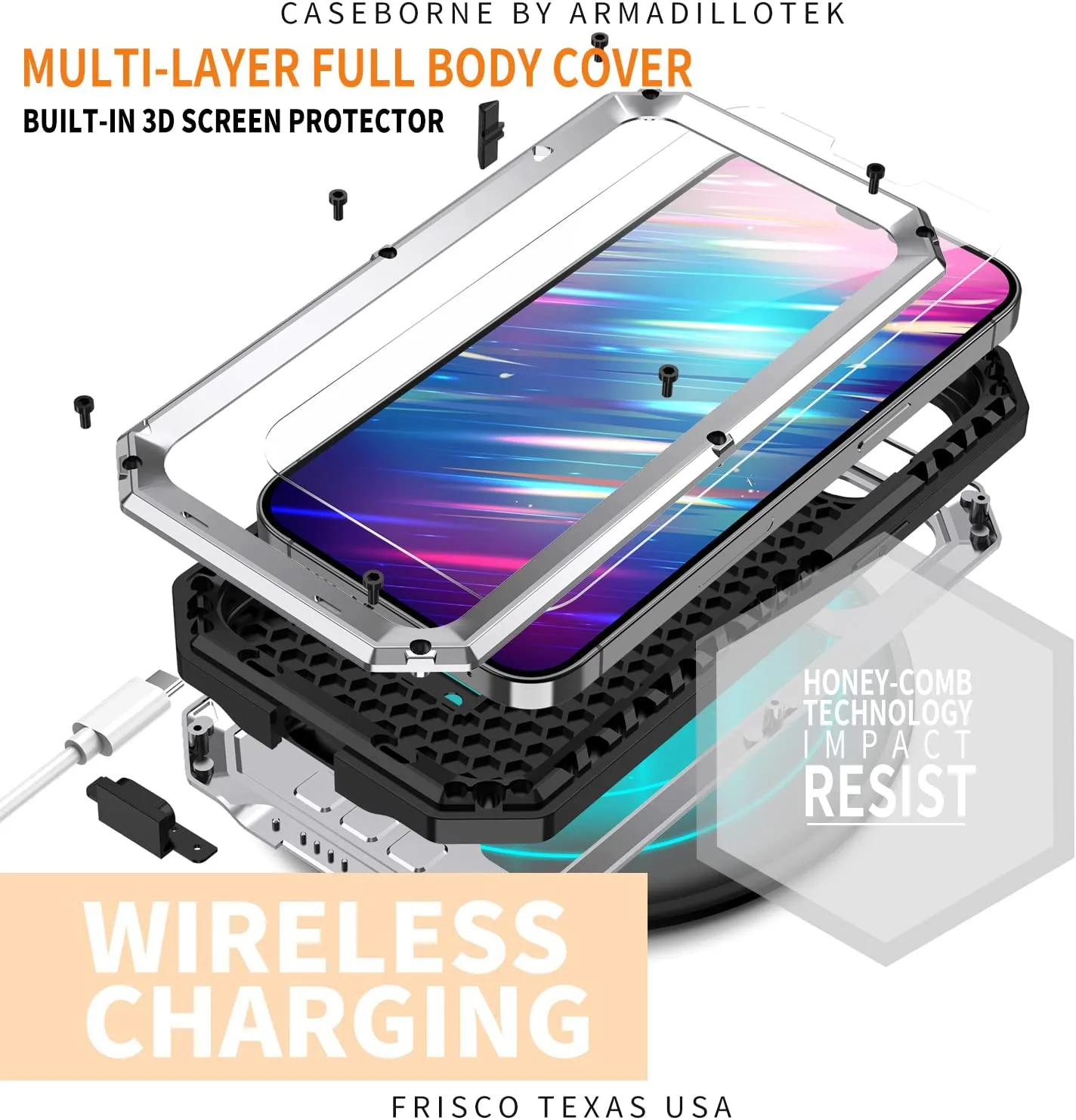 iPhone 15 Plus Metal Rugged Case