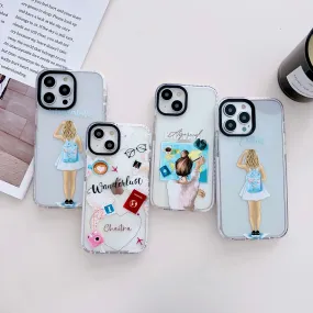 iPhone Impact Proof Customised Silicon Case ( Wanderlust Girl )