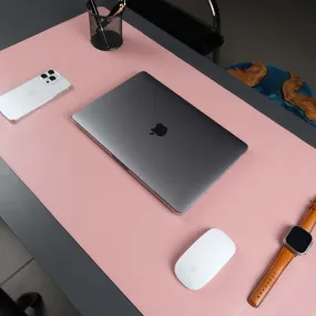 Jersey Pink Leather Desk Pad for Office and Home