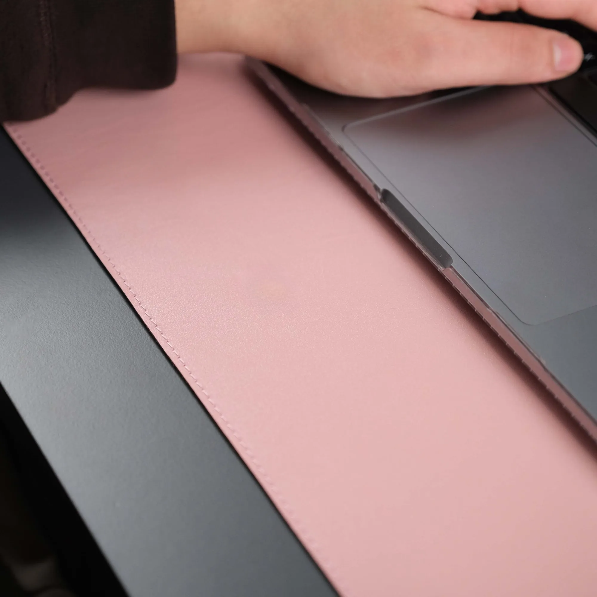 Jersey Pink Leather Desk Pad for Office and Home