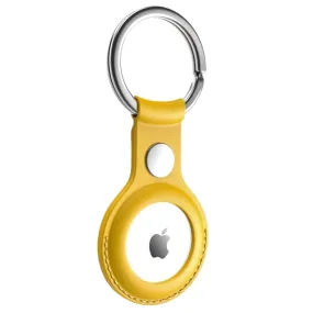 KAPAVER Leather Case for Apple AirTags-(2021) - Yellow