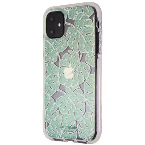 Kate Spade Defensive Hardshell Case for iPhone 11 - Island Leaf Pink Glitter