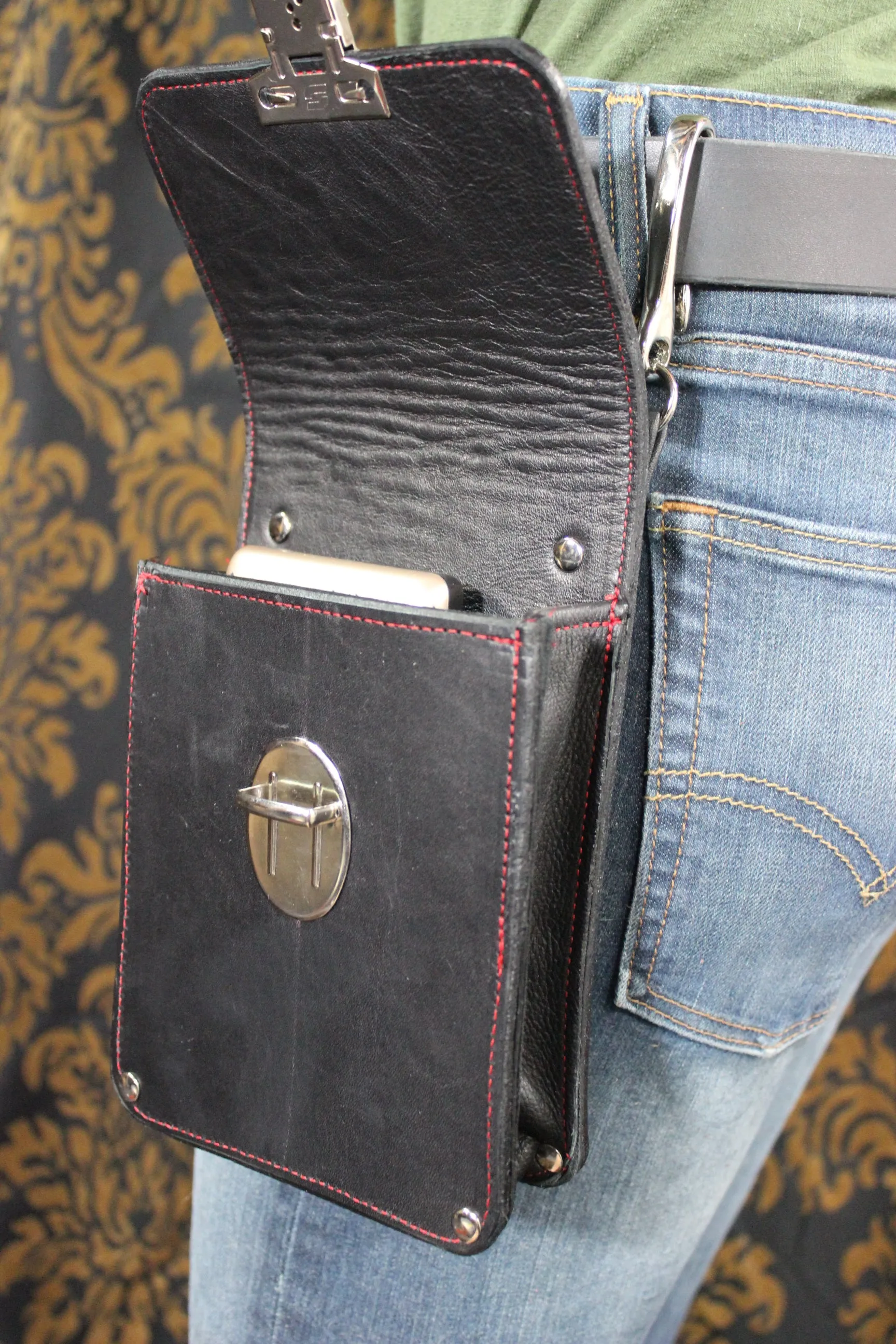 Leather Phone Case with Catch Tuck Lock