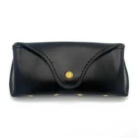 Leather Sunglass Case - Oxford Xcel Leather, Lined with Microsuede, Brass Hardware