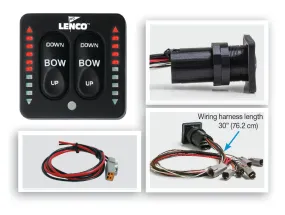 Lenco LED Integrated Indicator Switch with Pigtail for Dual Actuator Systems