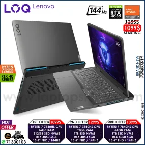 Lenovo LOQ 82XT001NUS Ryzen 7 7840hs Rtx 4050 144hz Gaming Laptops (Brand New)